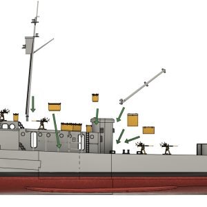 ΒΑΣΙΛΕΥΣ ΓΕΩΡΓΙΟΣ   II (P 17)    1943-1963   PC-462 Class Submarine Chaser   1/144 - Image 9