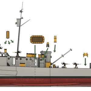 ΒΑΣΙΛΕΥΣ ΓΕΩΡΓΙΟΣ   II (P 17)    1943-1963   PC-462 Class Submarine Chaser   1/144 - Image 11
