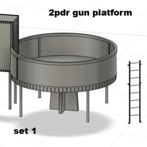 2pdr Gun platform set 1  1/72 scale (without 2pdr gun)